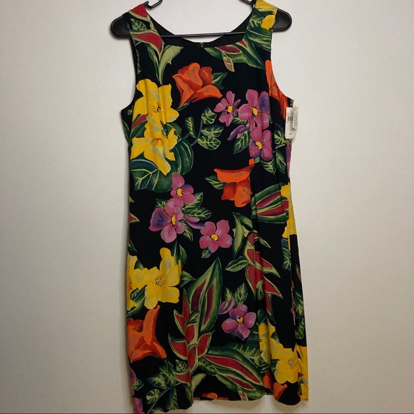 Hawaiian Floral Tropical Watercolor Dress NWT - Picture 6 of 6